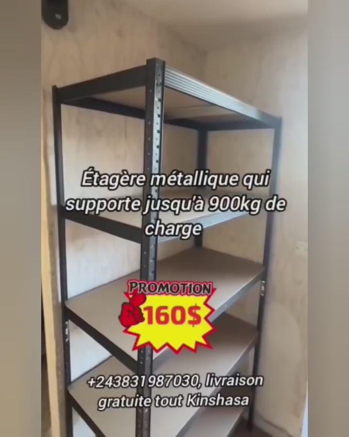 Étagère Métallique Ultra Résistante – Charge Jusqu’à 900 kg