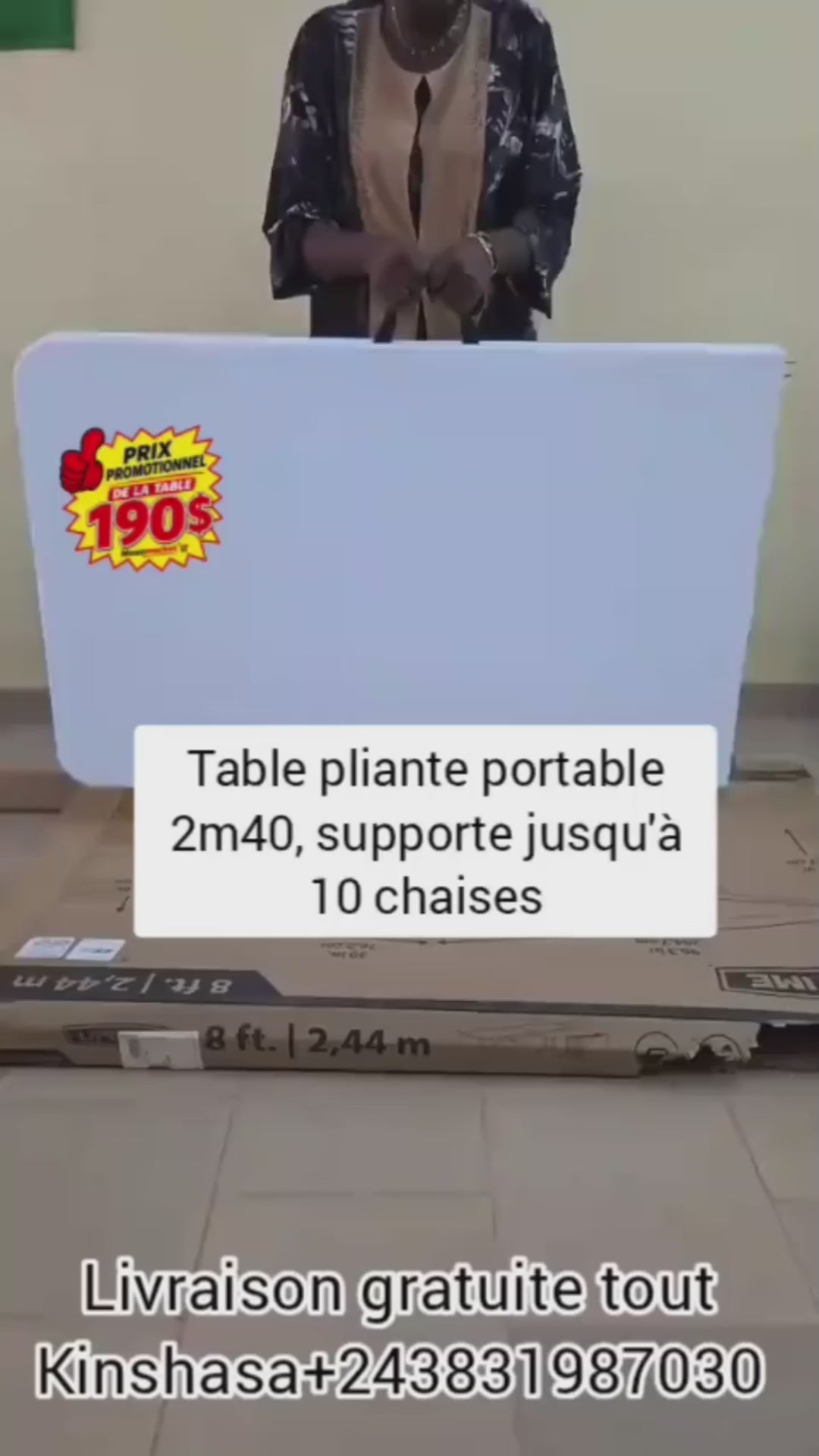 1.80m Portable Folding Table – Premium Quality