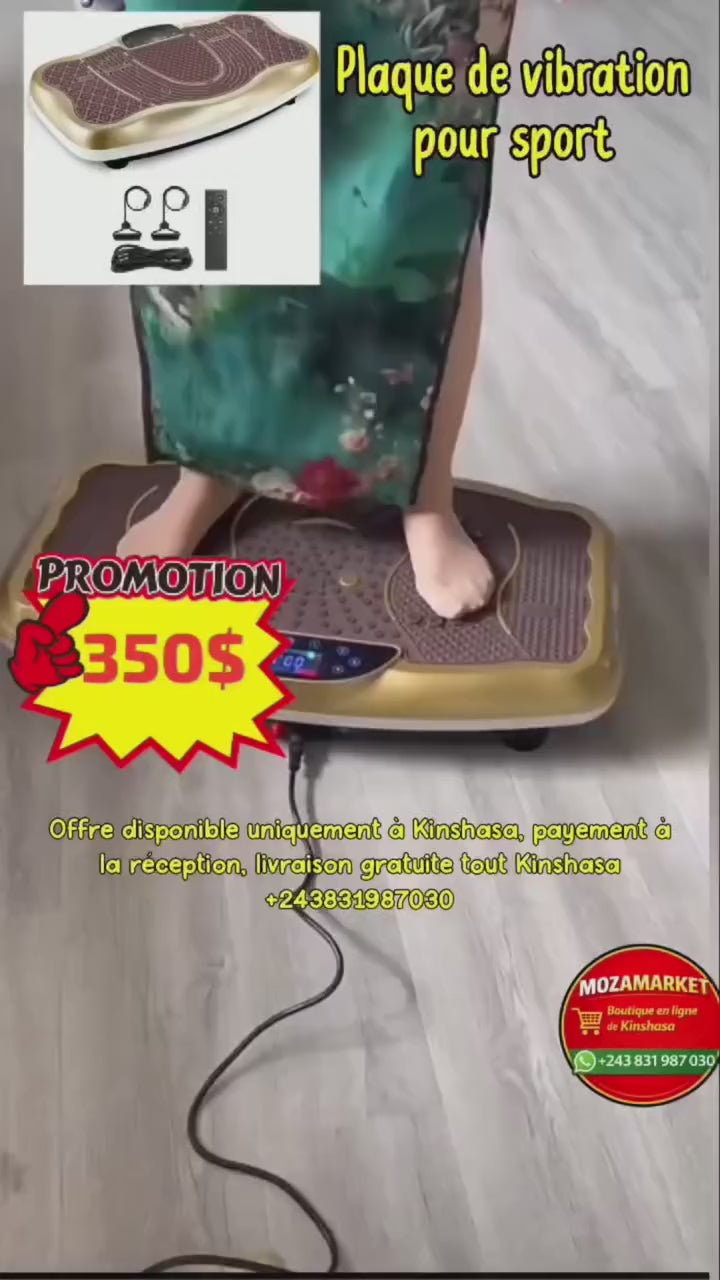 Plaque de Vibration Fitness – Appareil d’Exercice Corps Entier