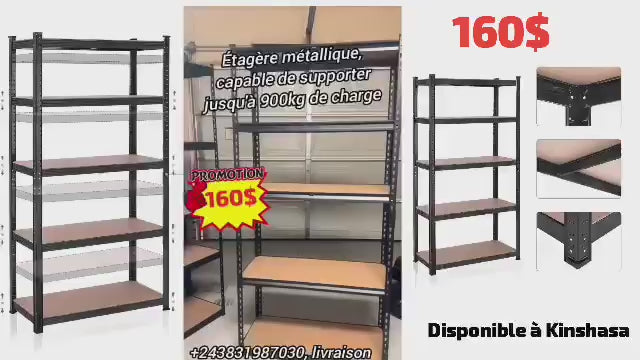 Étagère Métallique Ultra Résistante – Charge Jusqu’à 900 kg